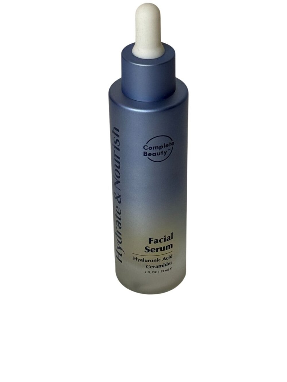 Complete Beauty Hyaluronic Acid Ceramides Hydrating Facial Serum 2 oz New